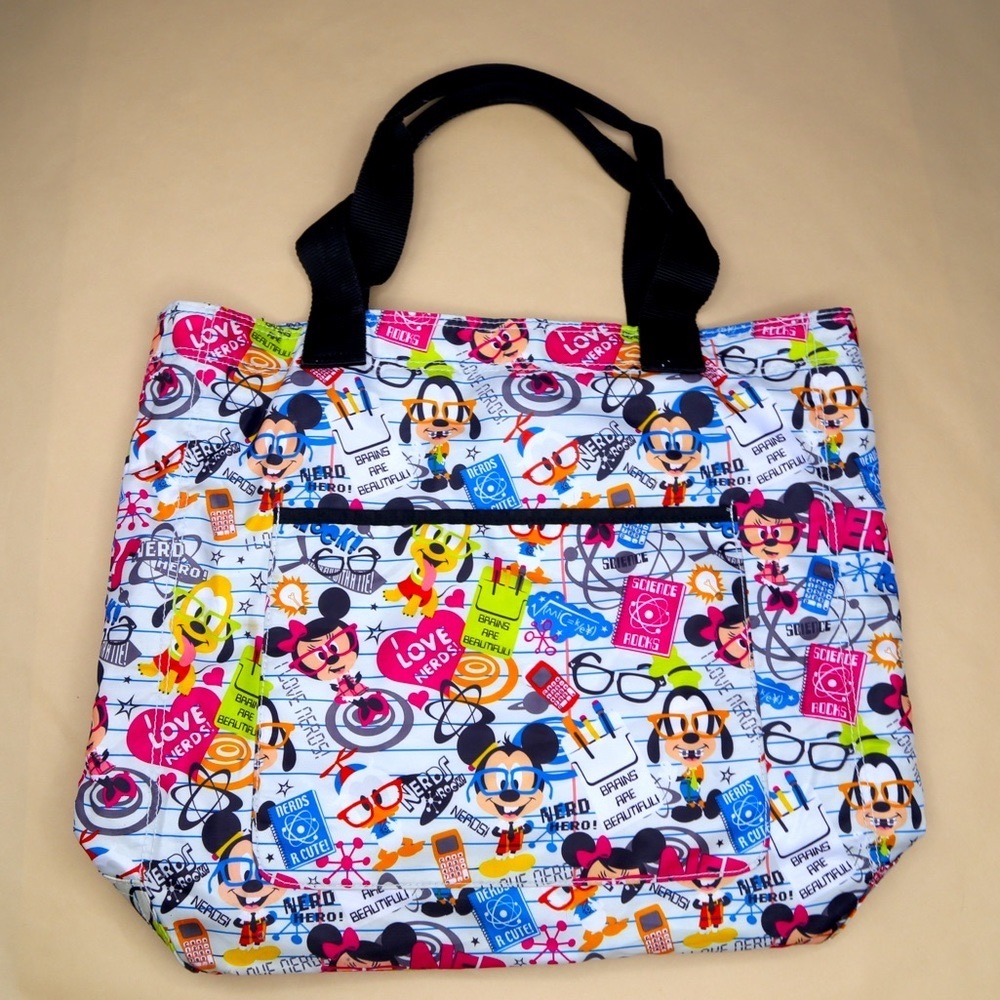 Disney Mickey Mouse Nerdy Geek Character Tote Bag